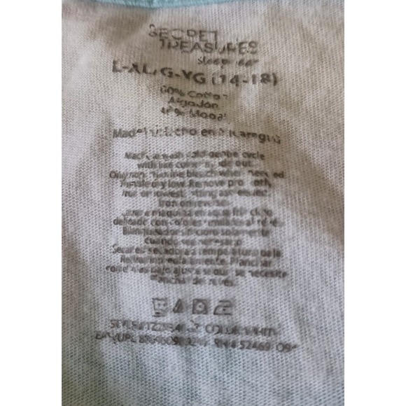 Secret‎ Treasure L/XL Tunic T-shirt Sleep Shirt Beach Coverup Pool Resort 70s - Picture 5 of 6